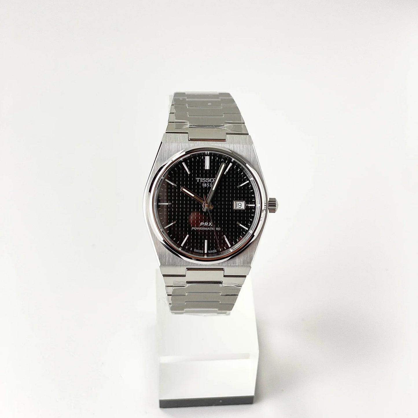 Tissot PRX Luxury Watch Silver with Black Dial