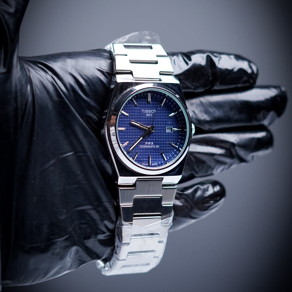 Tissot PRX  Silver with Blue Dial