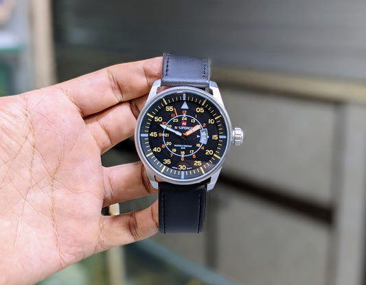 NAVI FORCE Military Watch Leather Strap