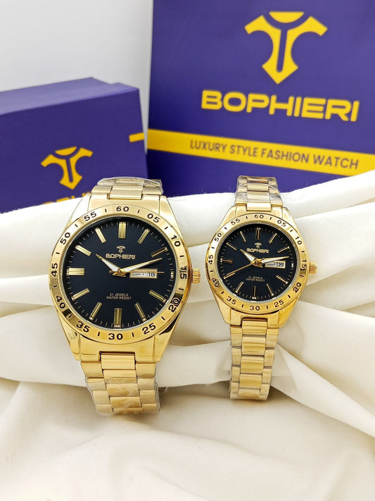 BOPHRI ORIGINAL PENDULUM AUTO STYLE LADIES GENTS PAIR WATCH