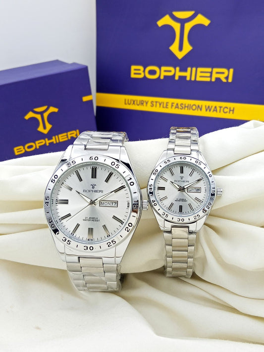 BOPHRI ORIGINAL PENDULUM AUTO STYLE LADIES GENTS PAIR WATCH